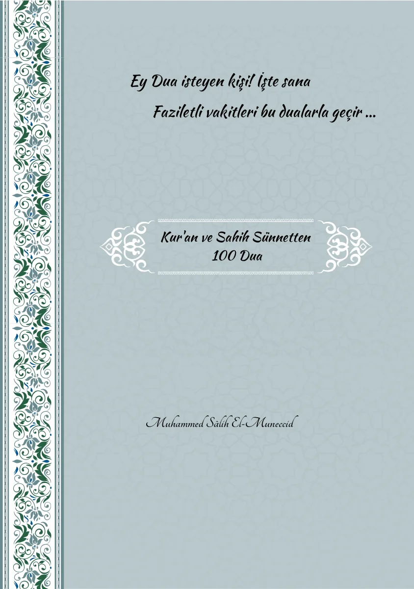 Kuran ve Sahih Sünnetten 100 Dua kapak